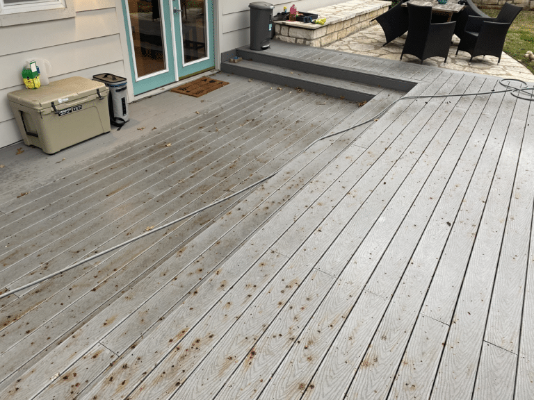 before deck cleaning